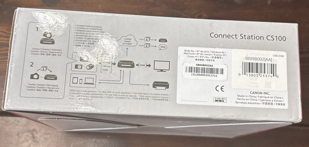 Canon Connect Station CS100 Camera Camcoder Wireless Transfer Hub Media Storage