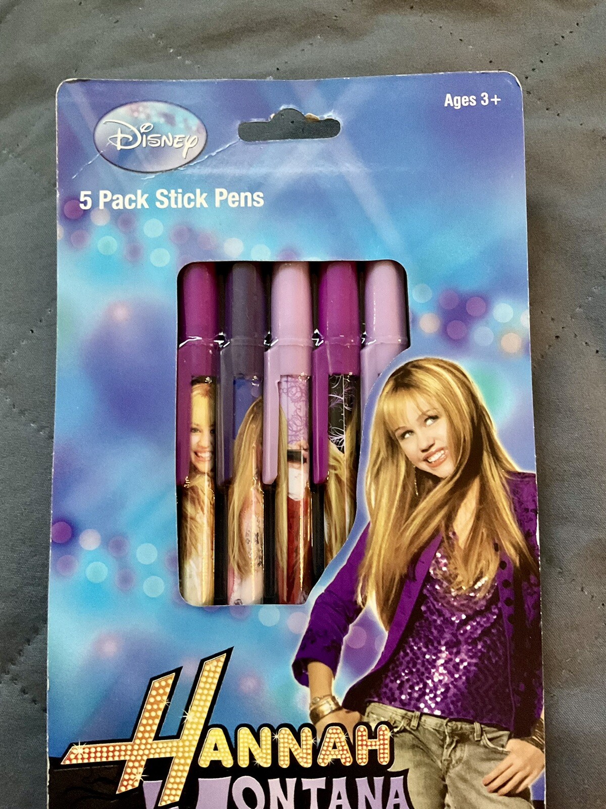 Disney’s HANNAH MONTANA 5 Pack Stick Pens NATIONAL DESIGN #7700D l👀k