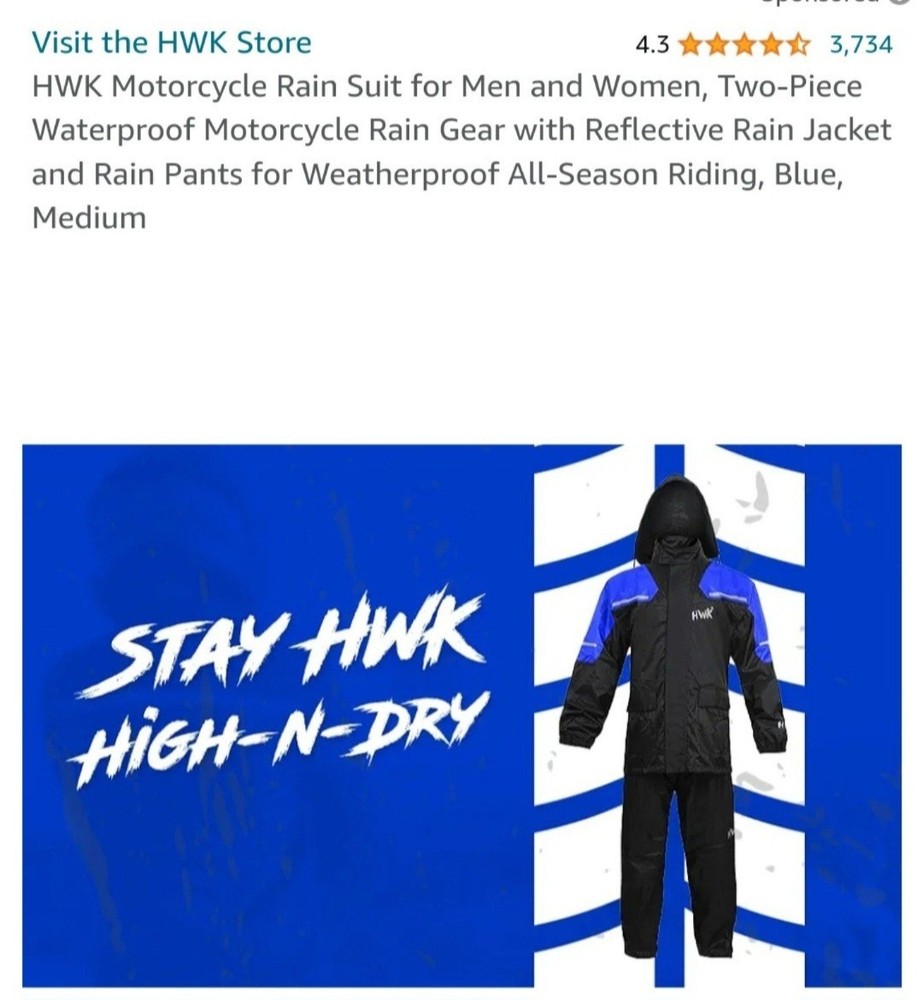 HWK Motorcycle Rainsuit