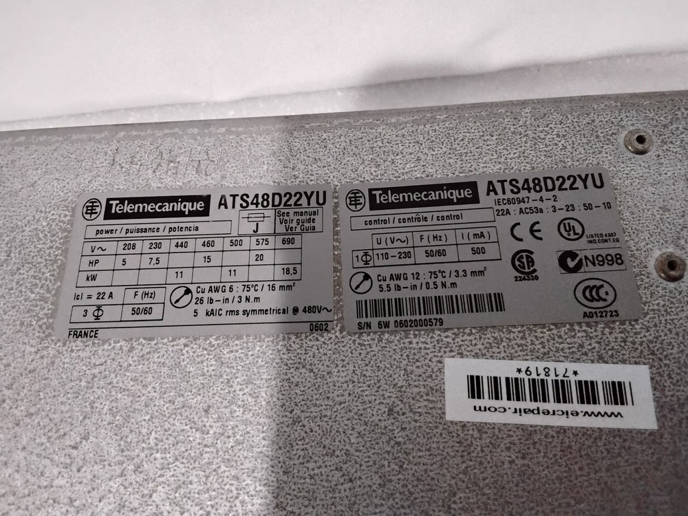 Telemecanique ATS48D22YU Soft Starter