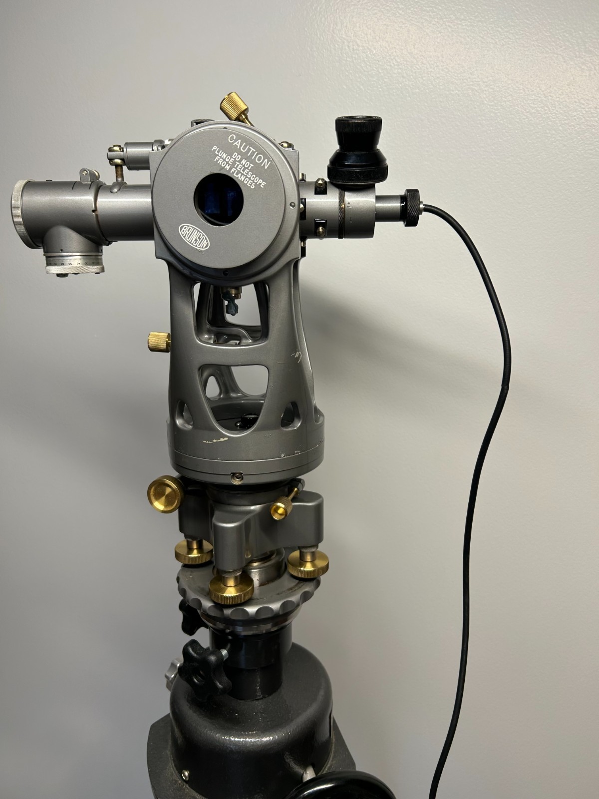 Brunson transit 76-RH with right angle eye piece,light source & tripod