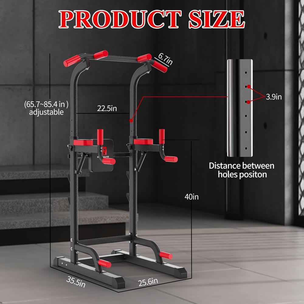 Power Tower Dip Station, Pull up Bar Station & Multi-Function Gym Equipment for