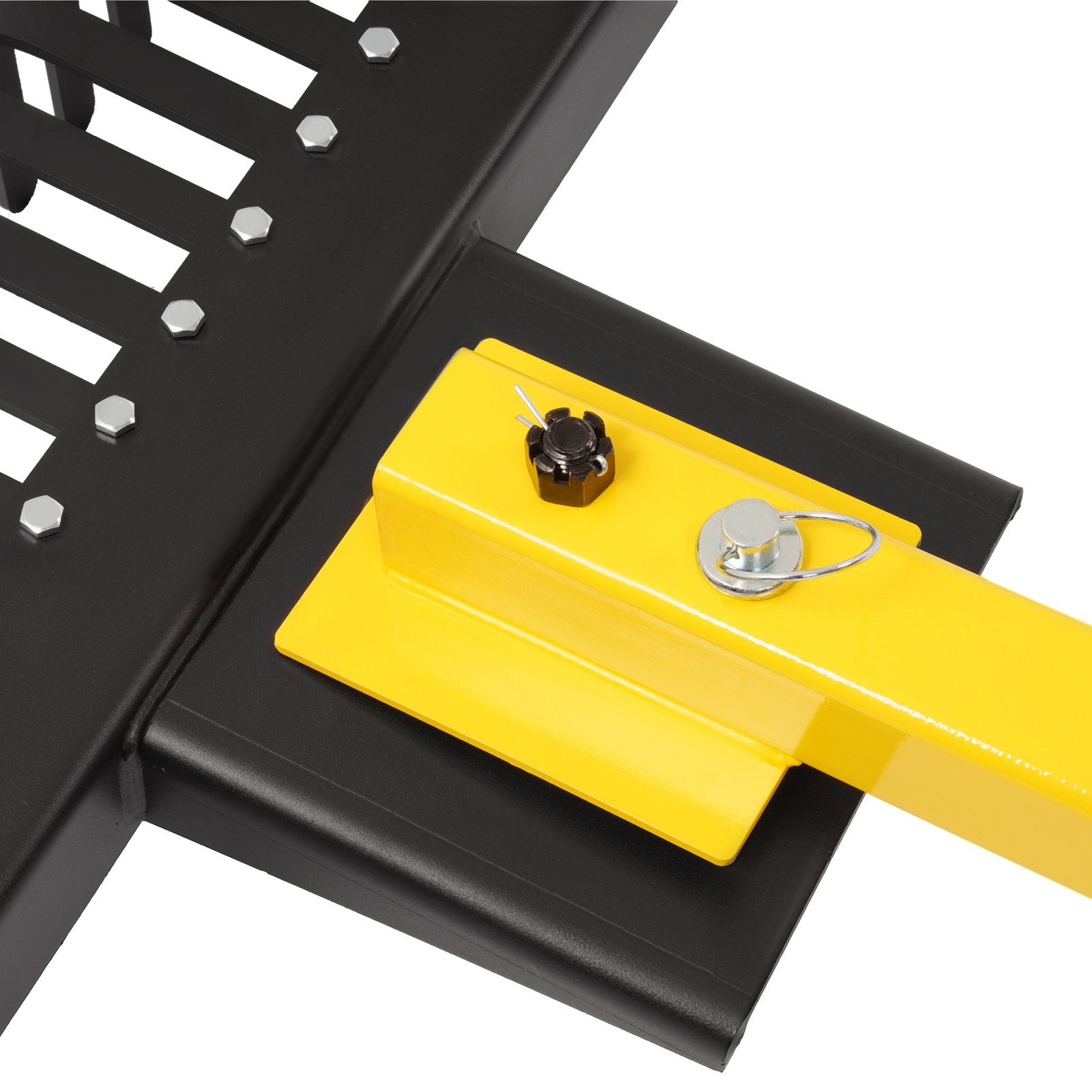 Yellow 3-Point Landscape Rock Rake Garden Tool For CAT 1 Tractors Hookup 5 FT