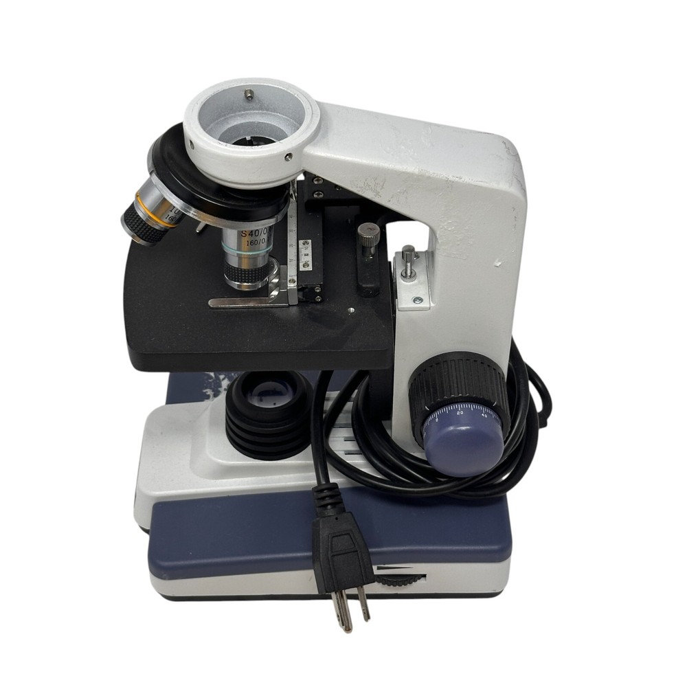 OMANO Compound Microscope w/ 4x 10x 40x Objectives – LED Light