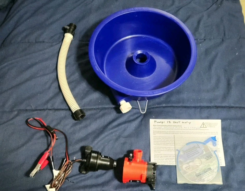 blue bowl gold concentrator