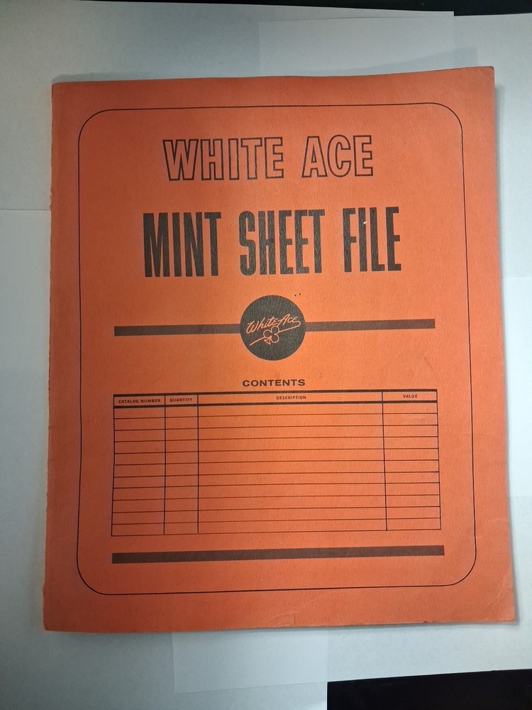 White Ace Standard Mint Sheet File 16 Sheets - 2 With Stamp Sheets Rest Empty