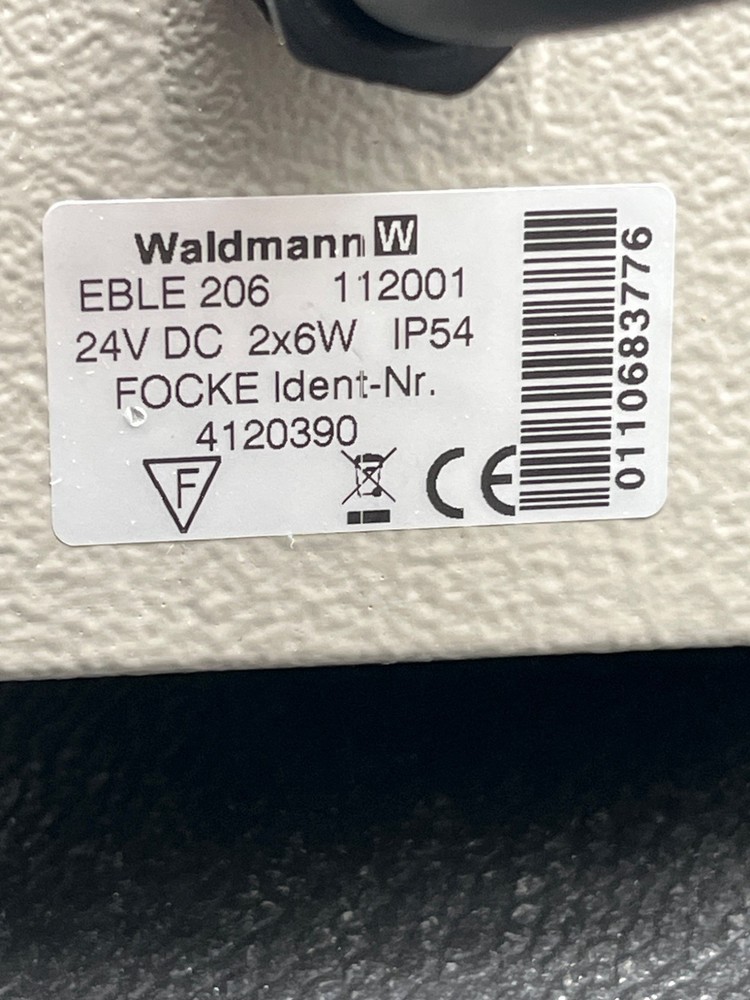 WALDMANN EBLE206 24V DC Machine Light USED