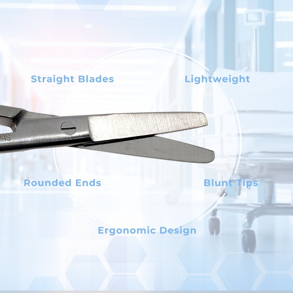 Operating Dissecting Surgical Scissors 4.5" Straight Sharp Blunt Blades