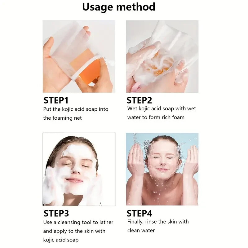 1-5 Kojic Acid Soap Dark Spot Whitening Turmeric Skin Bleaching Lightening 100G