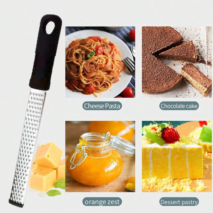 Stainless Steel Lemon Zester & Cheese Grater - Multifunctional Kitchen Tool