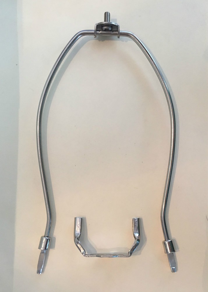 8" NICKEL PLATED  LAMP SHADE HARP WITH SADDLE