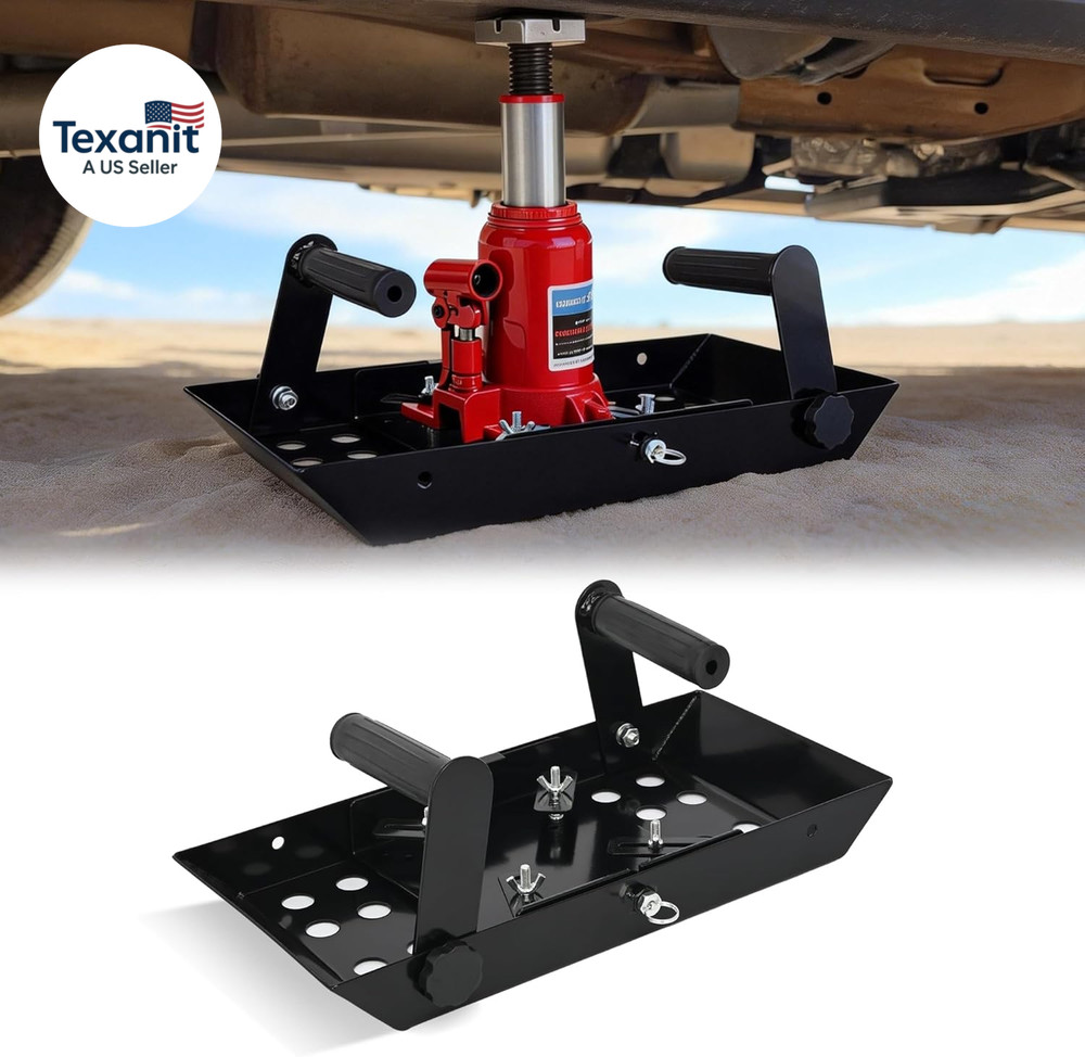 Bottle Jack Base Plate, Adjustable Size Stabilizing Landing Pad, Universal Bottl