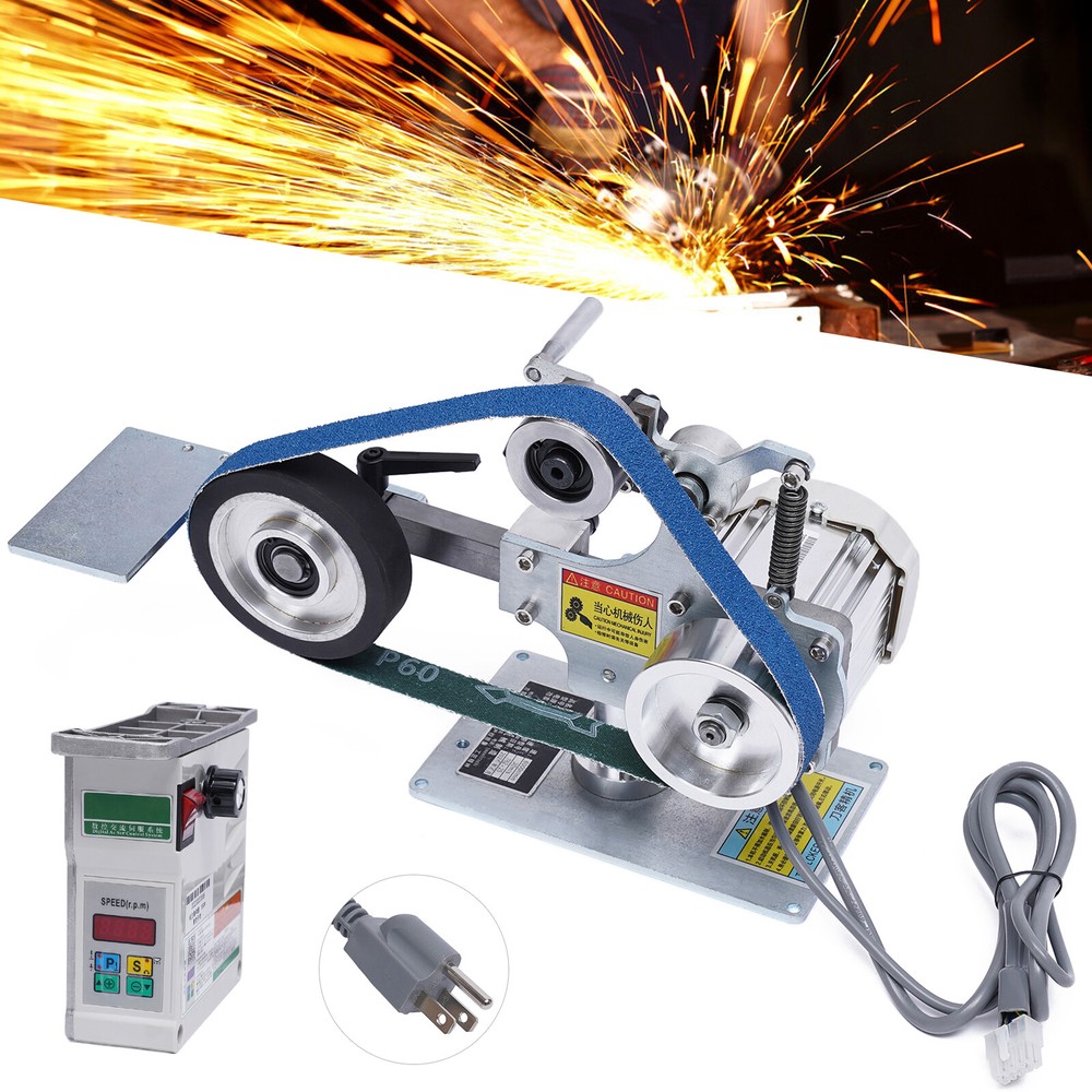 Belt Sander Bench Grinder Knife Sharpener with Large Table Polishing Sander