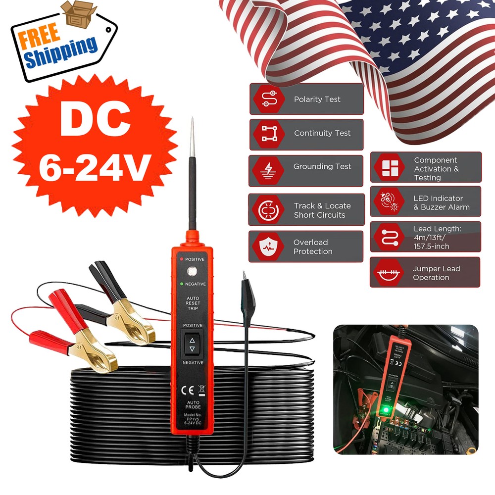 Automotive Electrical Tester Digital Power Probe Circuit Test Device System