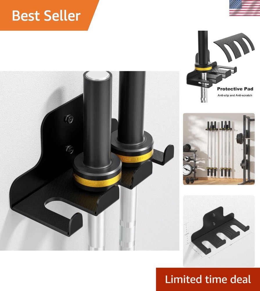 Space-Saving Barbell Hanger - Fits Standard & Olympic Bars for Easy Access