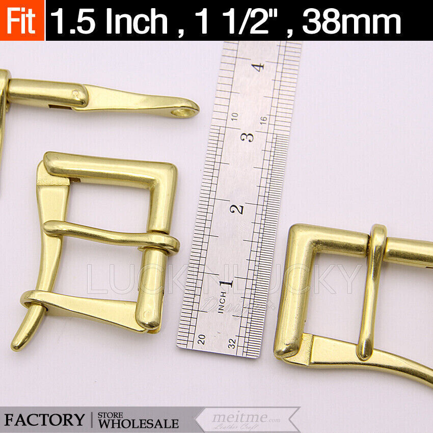 Solid Brass Quick Release Belt Pin Buckle for 1.5" Belt Buckles for Firemen