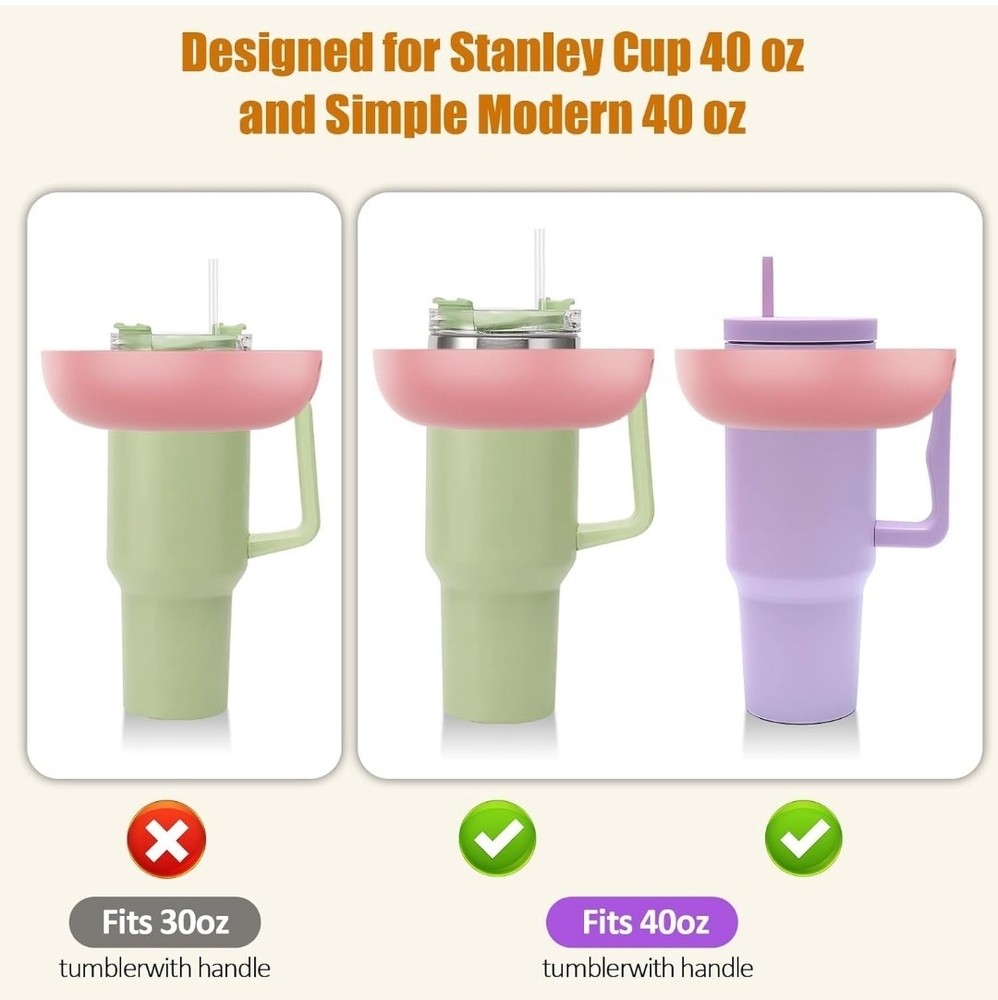 Snack Tray For 40oz Stanly Cup (Pink)