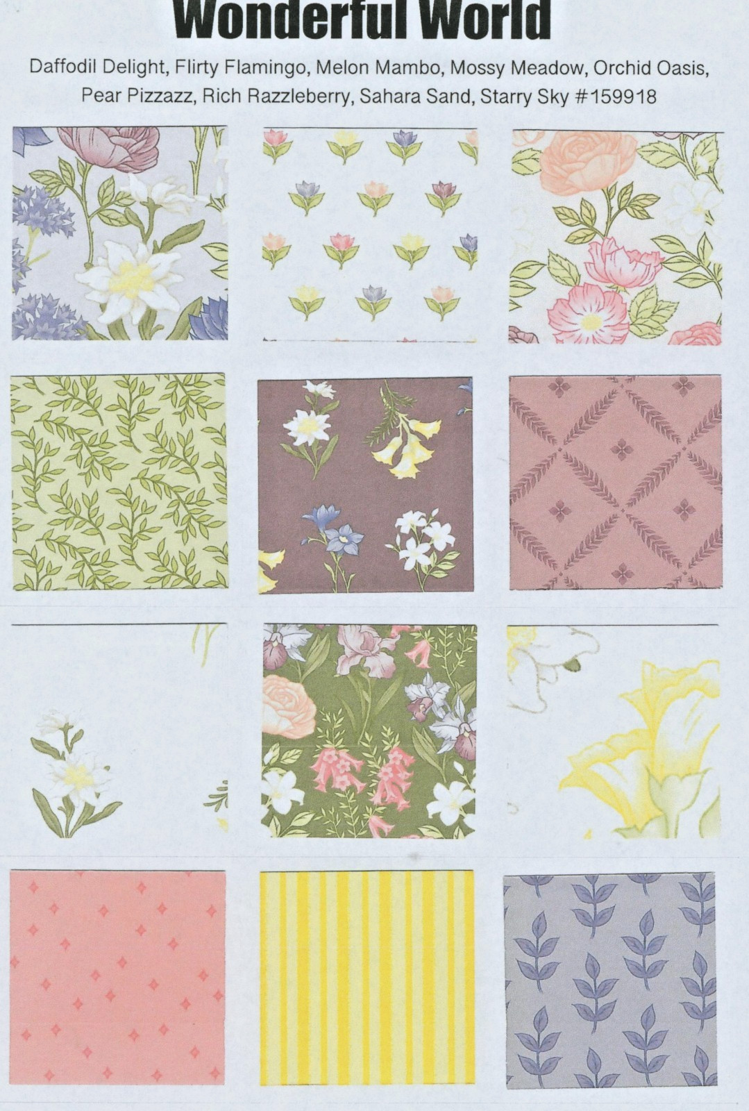 Retired Stampin' Up! Wonderful World 12" x 12 Double-Sided Designer Series Paper