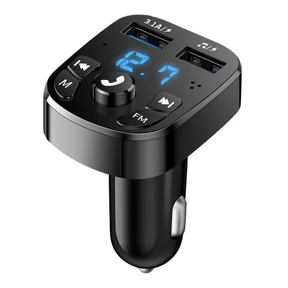 Bluetooth 5.0 Car Wireless FM Transmitter Adapter 2USB PD Charger AUX Hands-Free