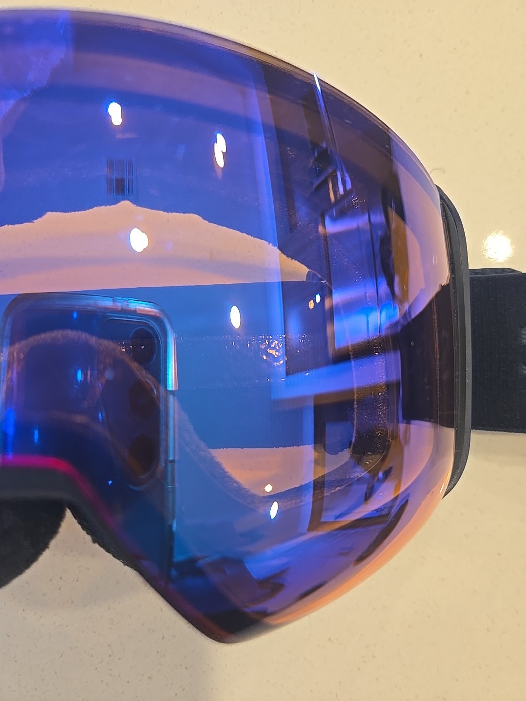 Smith 4D Mag Navy Goggles Chromapop Storm Rose Flash Lens Used Ski