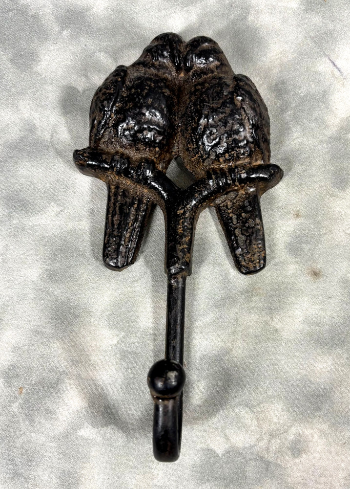 VTG Solid Brass Lovebirds Hook 6" 2 Available