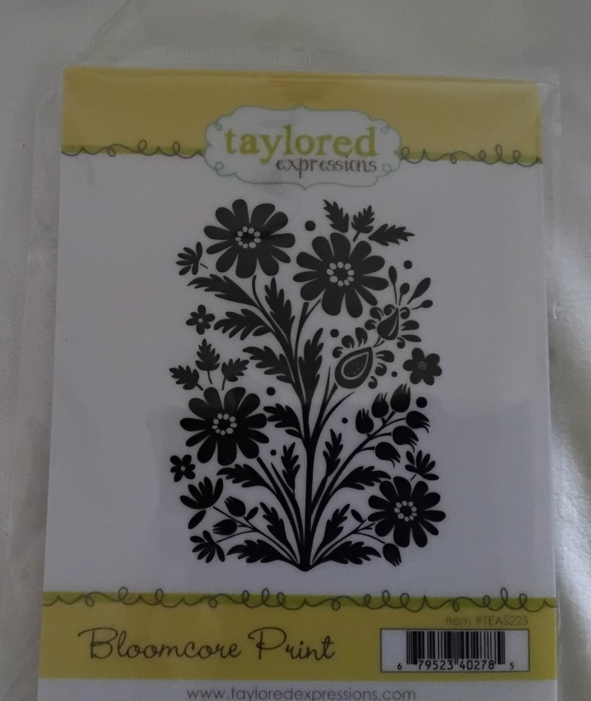Tailored Expressions Bloomcore Print Single Large Rubber Stamp