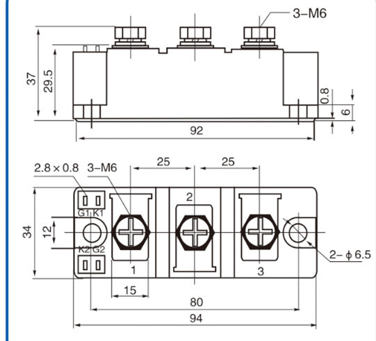 MFC200A1600V Semi-control Module Rectifier SCR MFC200A-16 1600V