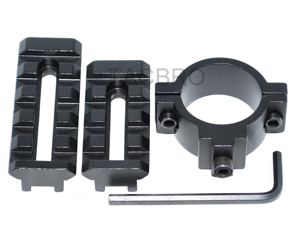 Scope Barrel Mount 1'' Ring Adapter with Picatinny Rail
