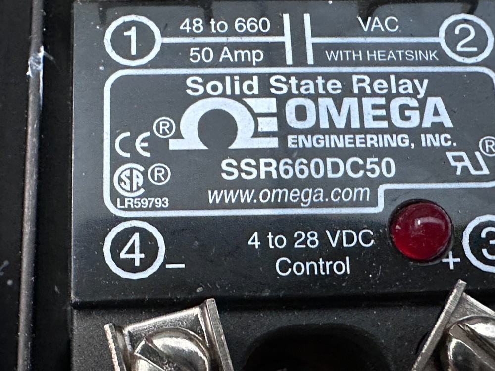 Omega SSR660DC50 Solid State Relay w/Cover and Large Heatsink
