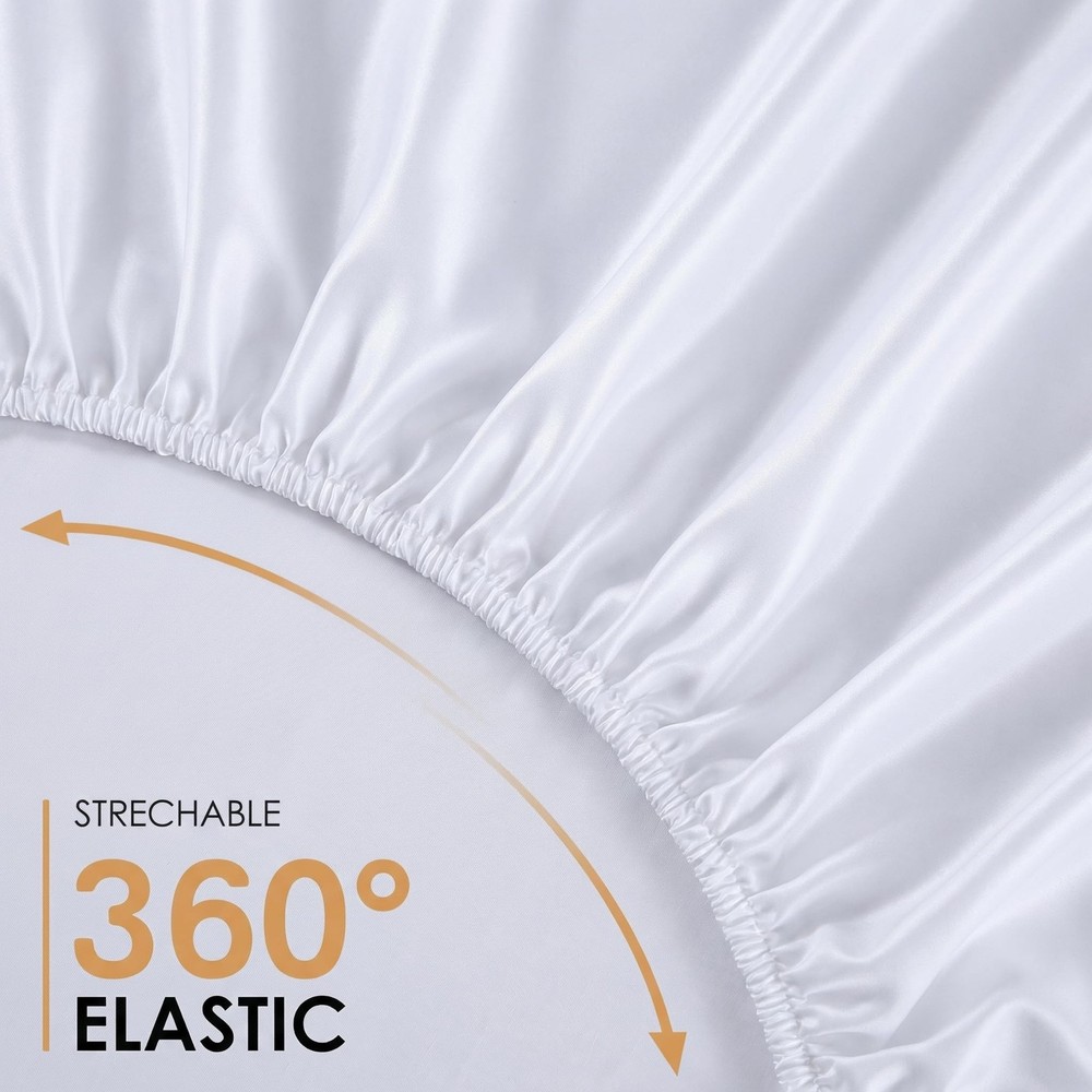 100% Viscose Derived from Bamboo Fitted Sheet Only, 600 Thread Count, Cooling...