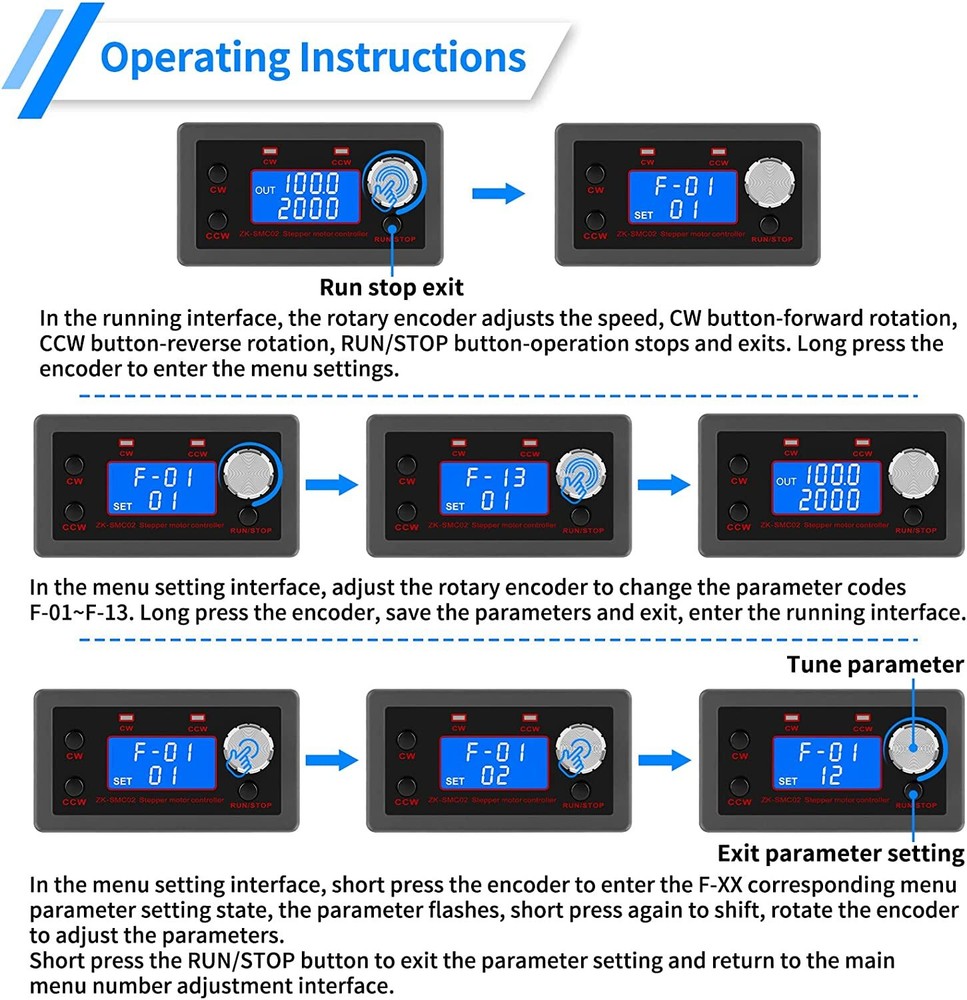 5-30V Stepper Motor Speed Controller Driver Forward Reverse LCD Module Pulse USA