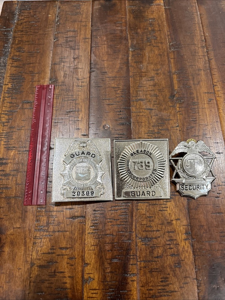 3 Security Guard Badges