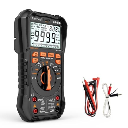 Multimeter Digital Multimeter DC AC Voltmeter and Ohm Volt Amp 9999 Counts