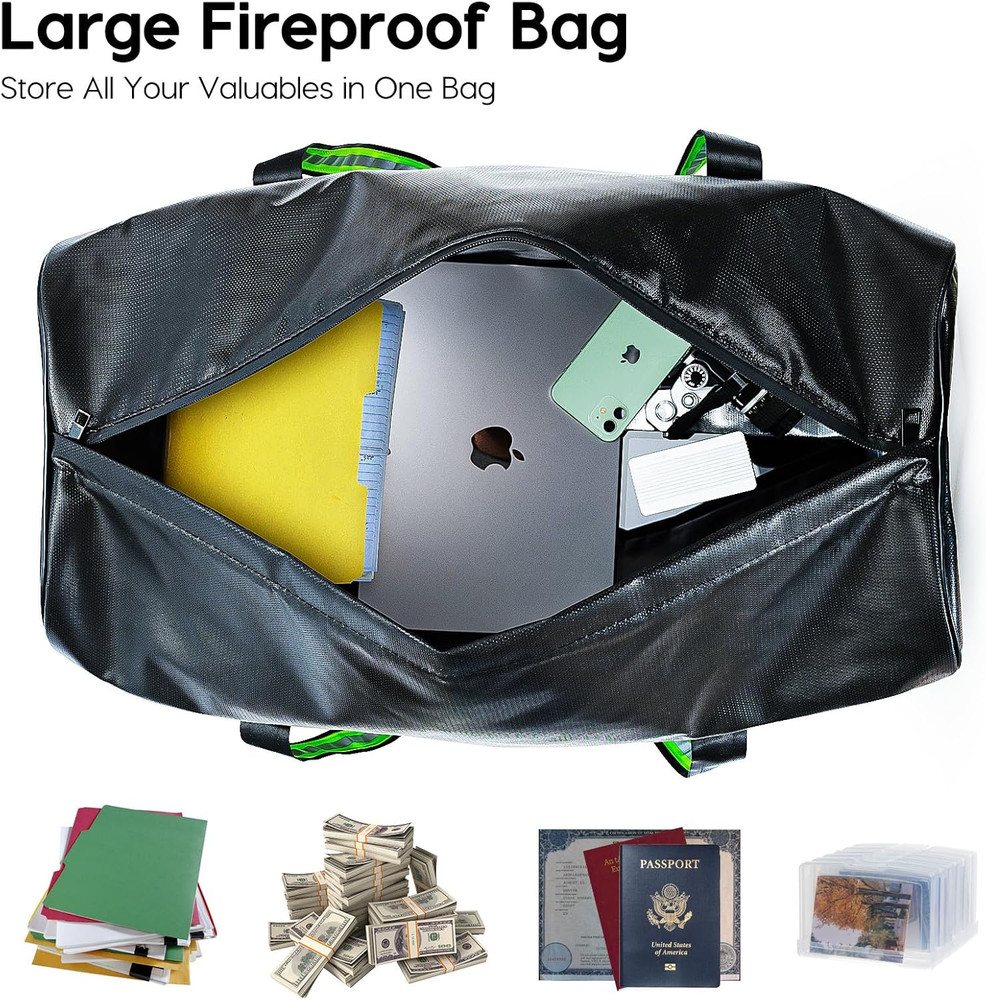 Large Fireproof Document Bags, Fireproof Document Box for Home Storage, Waterpro