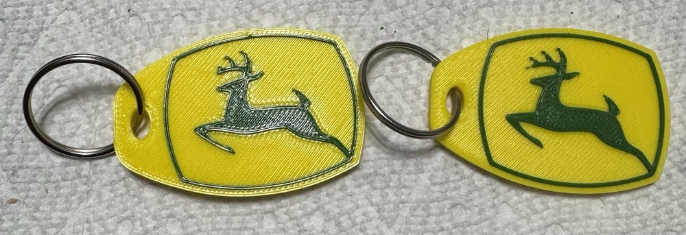 John Deere Custom 3d Printed  Key Chain's