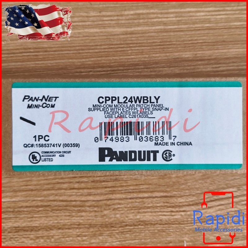NEW In Box Mini-Com Modular Patch Panel For Panduit CPP24WBLY 24Port US