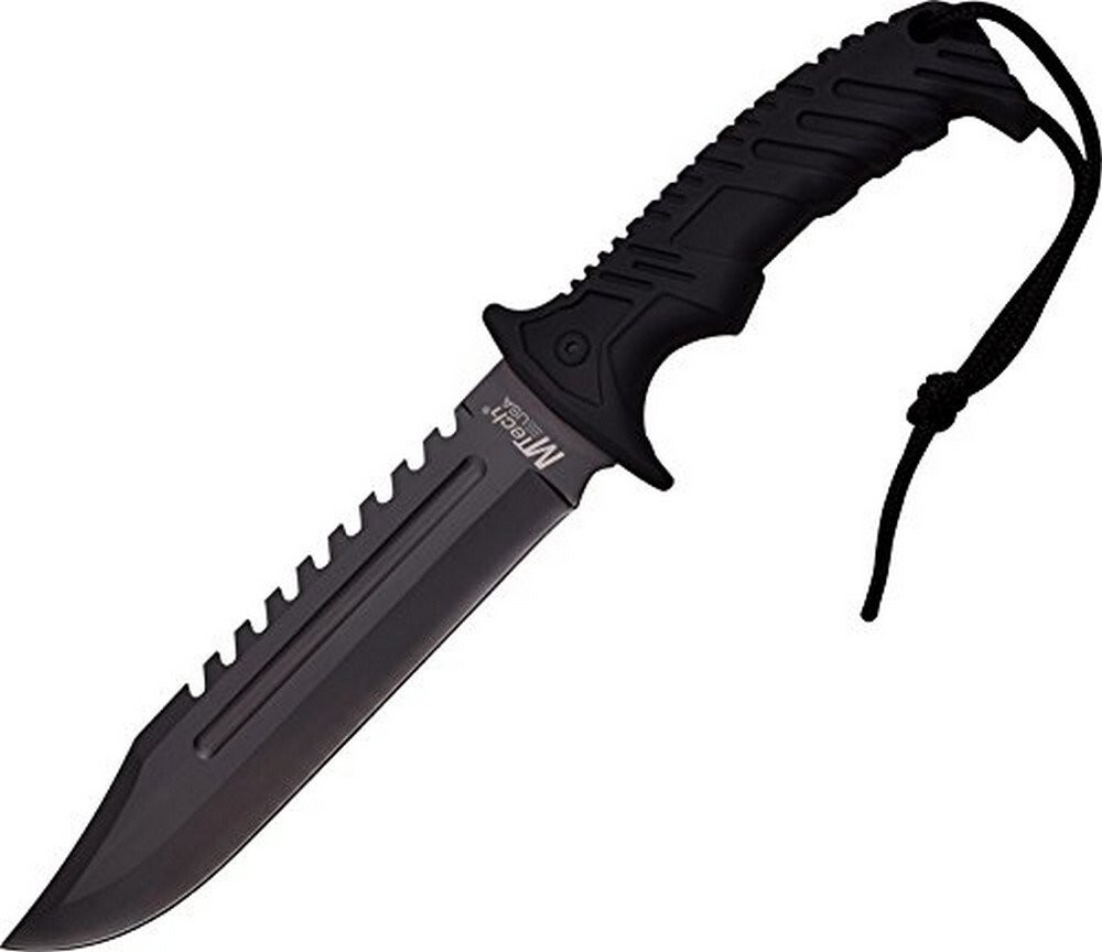 MTech Fixed Blade Knife Black Handle Sheath - MT-20-57BK