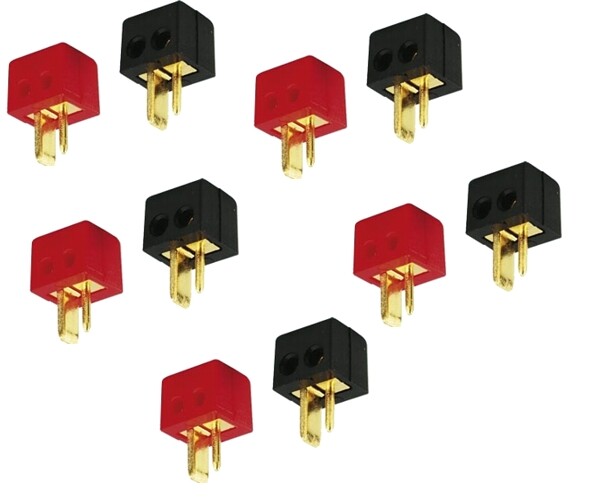 10 x Angled Speaker Plugs Screwable Gold Plated