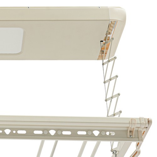 8 Rods Ceiling-mounted Clothesline Resealable Vertical Drying Rack Led Light 24W