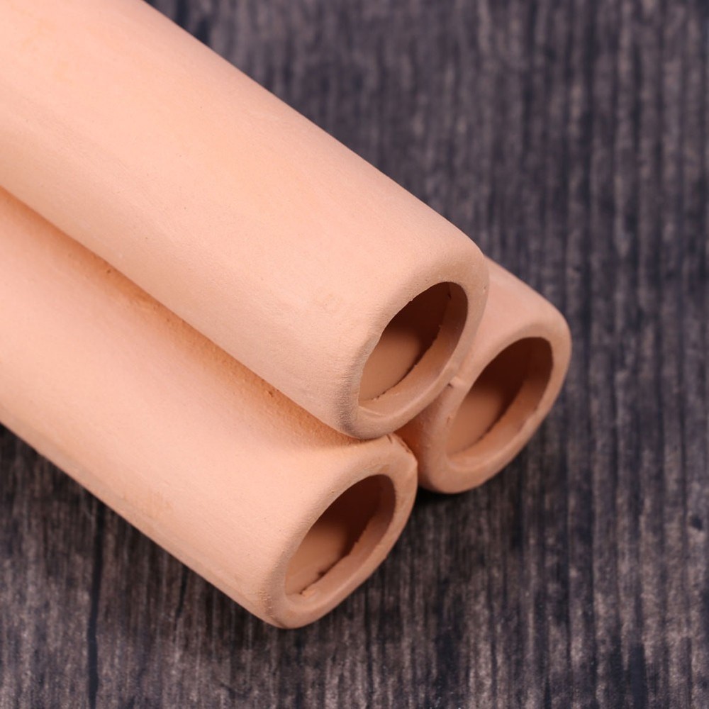 Small Ceramic Tubes Aquarium Decorations Plants Pot Cultivating Container