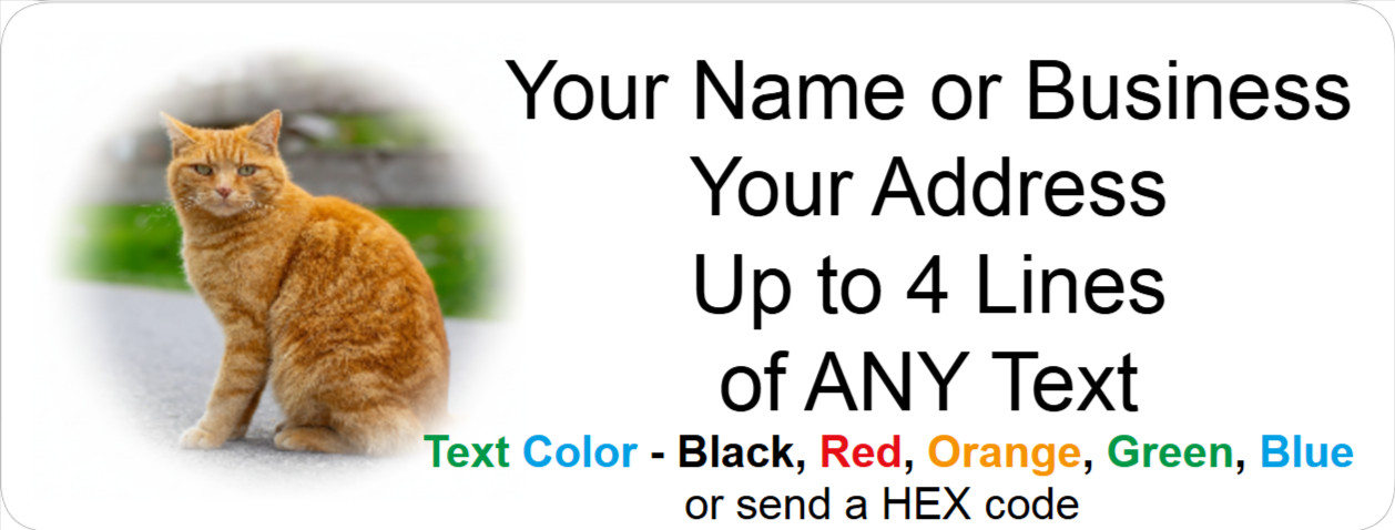 60 Personalized Address Labels with Your Pet Photo Custom Stickers Tag Free Ship