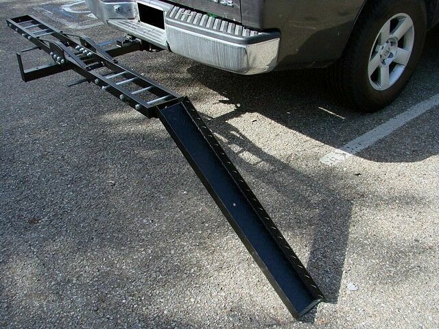 Steel Motorcycle Scooter Dirt Bike Carrier Hauler Hitch Mount Bike Rack Ramp