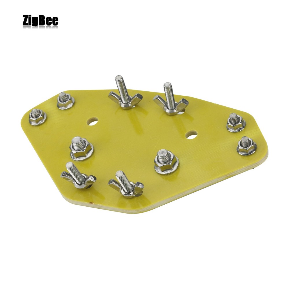Bright Yellow Antenna Base Mount Connected to Tripod Stand Thread