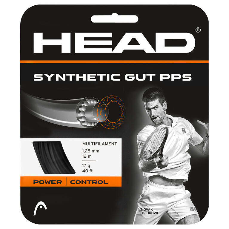 Head Synthetic Gut Tennis String Set-17G Black