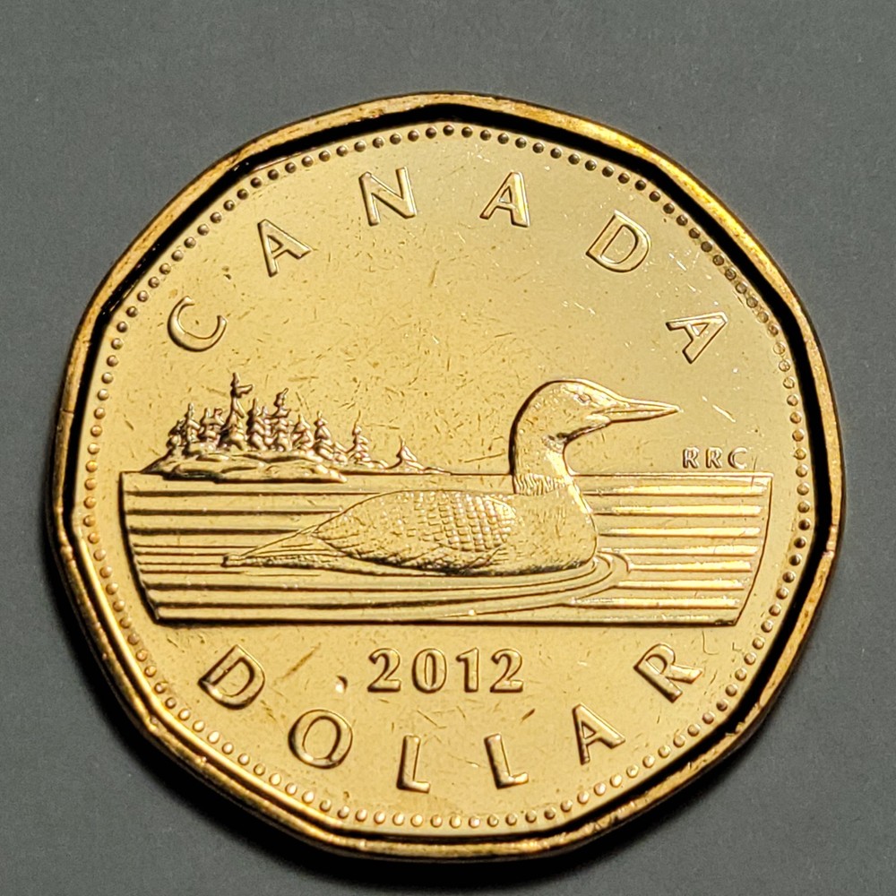 RARER 2012 NO Security CANADA 1 Dollar UNC Old Generation Loonie
