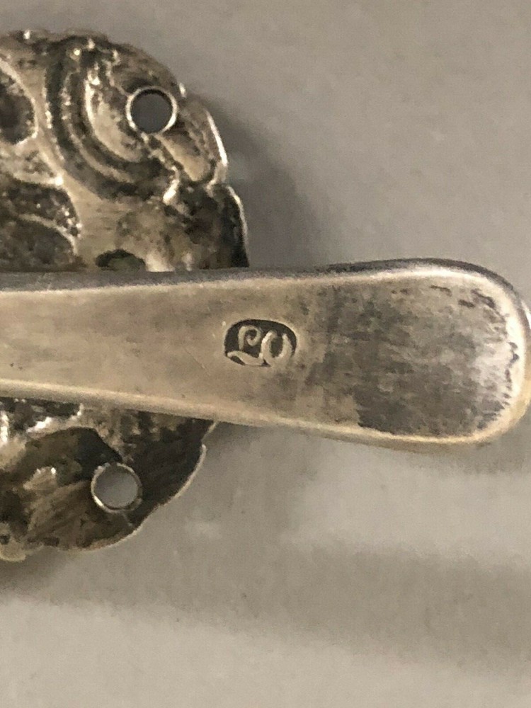 Antique Dutch Coin Silver Large Chatelaine Hook 3 3/4"