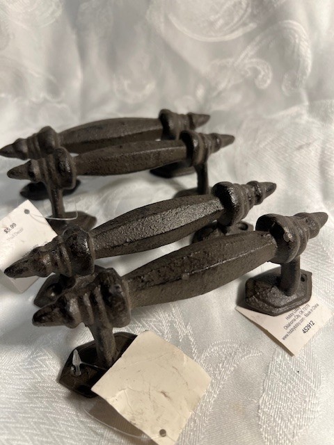 brown solid cast Iron Pull handles set of 4