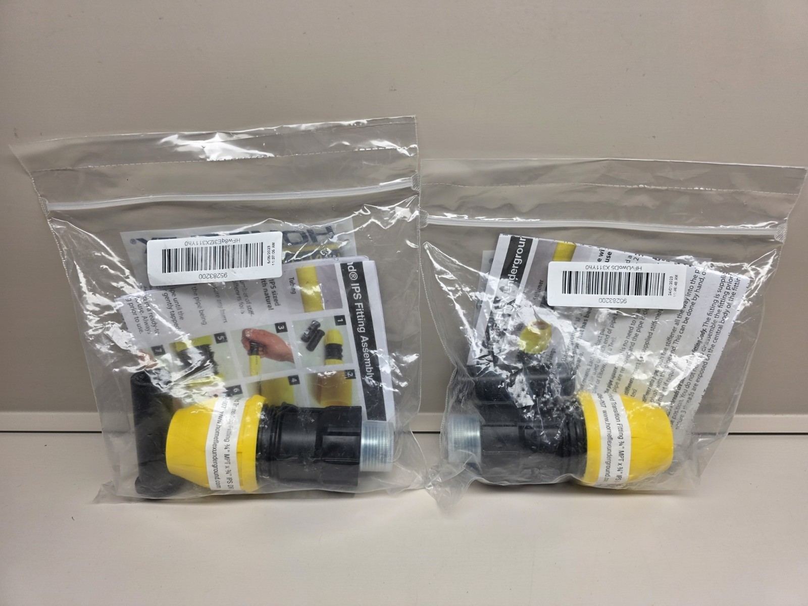 (1) NEW Home-Flex 3/4" Underground Yellow Poly Gas Pipe Conversion Fitting