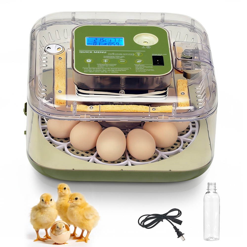 12 Egg Incubator with Automatic Egg Turning Egg Hatching Temp & Humidity Control