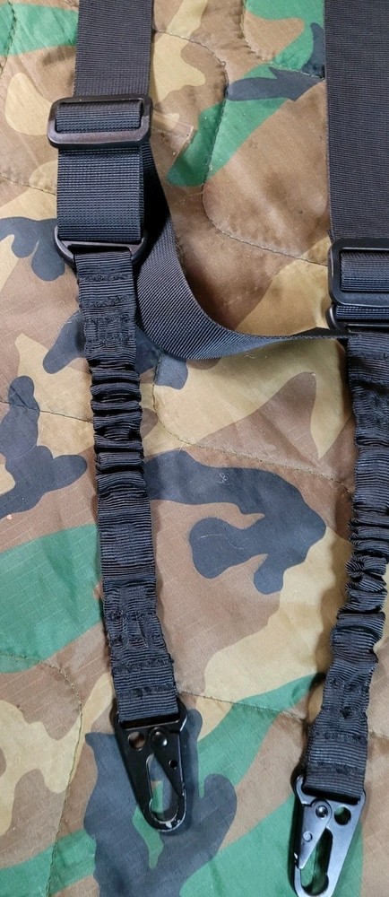 Nylon Tactical Black 2 Point Sling With Clips